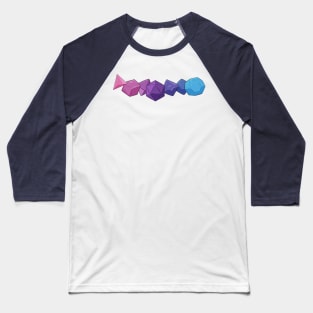 Pride Dice Bi Bisexual Baseball T-Shirt